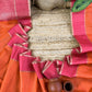 Beautiful semi matka saree with small zari weavings in body and contrast border