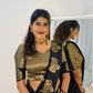 Semi katan Banarasi silk saree with beautiful weaving buttas