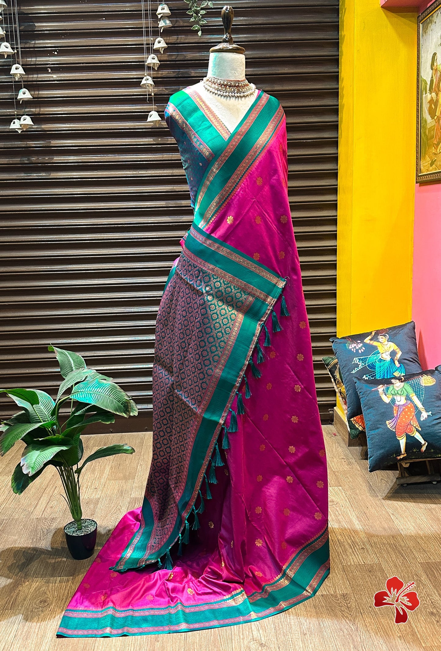 Premium kanchi semi silk saree