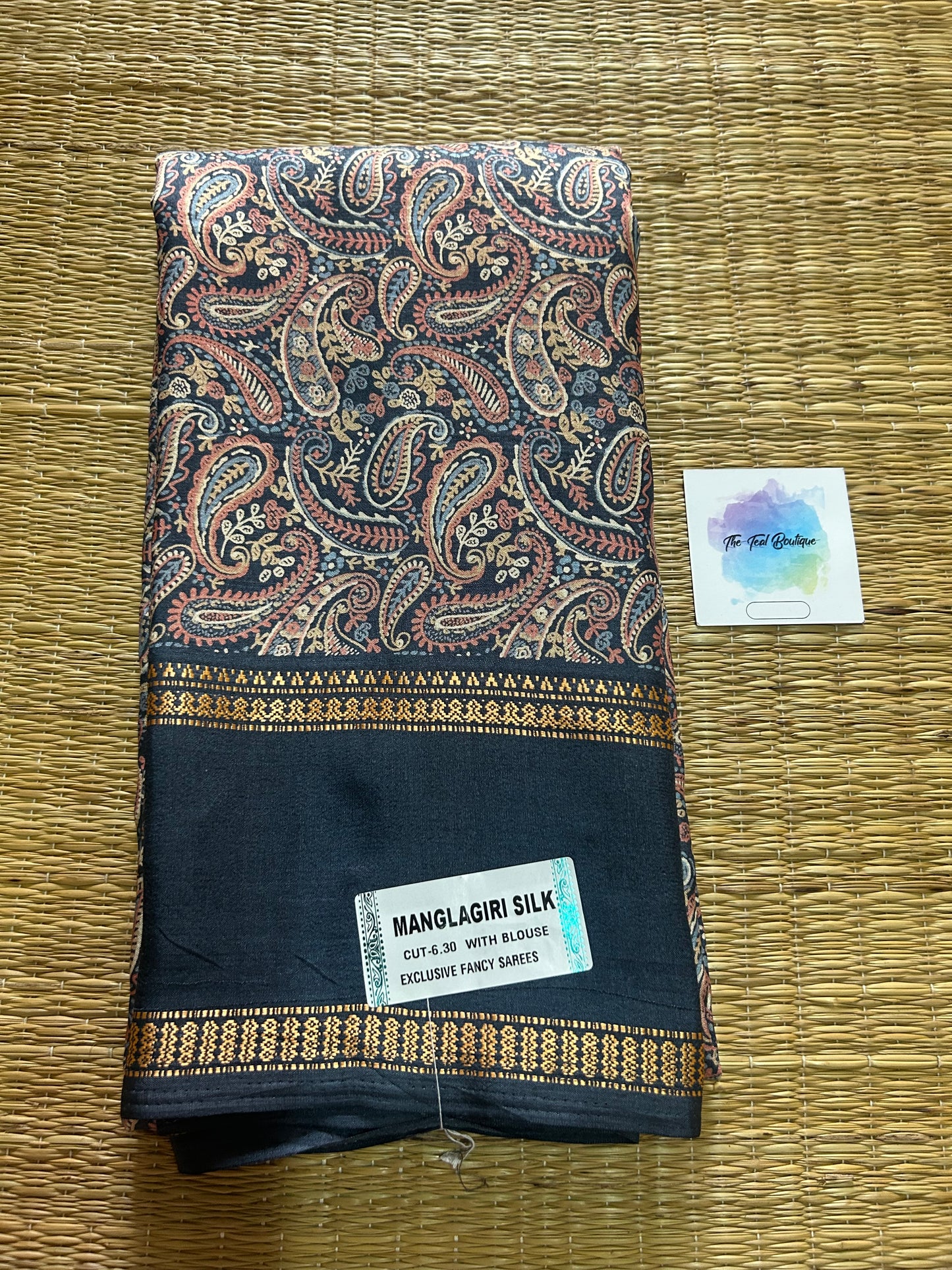 Fancy Mangalagiri saree with mango prints