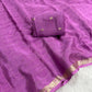 Soft Viscous crushed chinon silk checks saree
