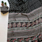 Soft semi gajji modal silk saree with ajrakh pallu