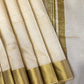 Semi tussar silk with zari border