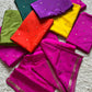 Premium semi crape Banarasi silk saree with small buttis and border