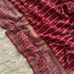 Banarasi semi Katan georgette saree with bandhini prints