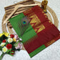 Gorgeous checked silk cotton sarees with solid temple border