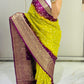 Semi dola silk with bandhini prints