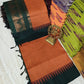 Gorgeous checked silk cotton sarees with solid temple border
