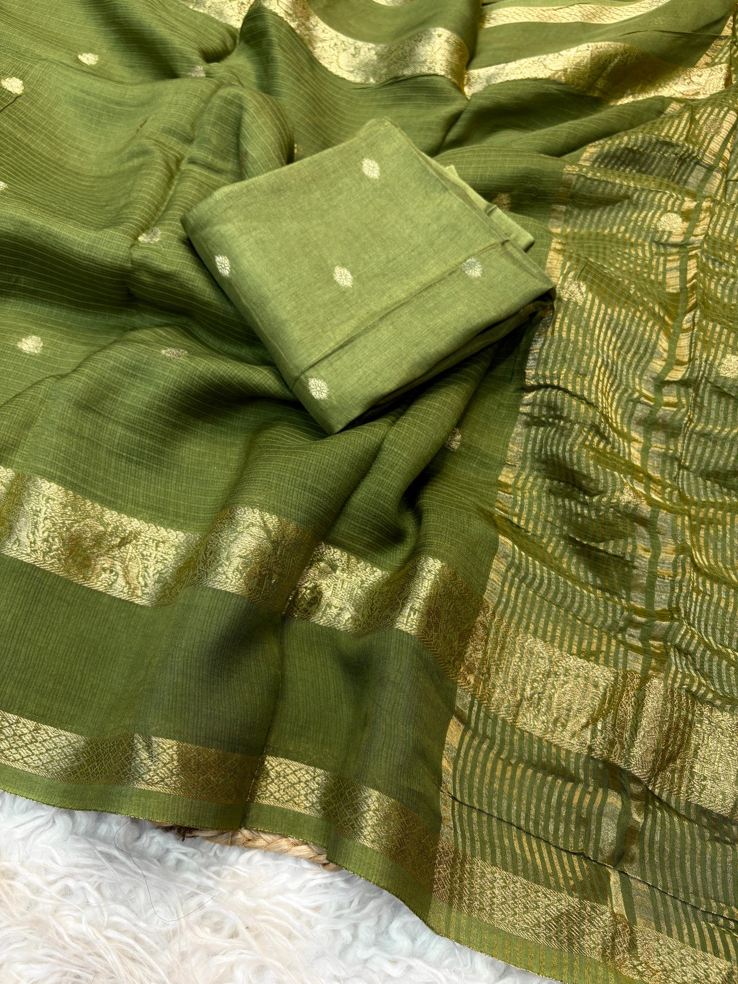 Beautiful viscose kota saree with dual jacquard border