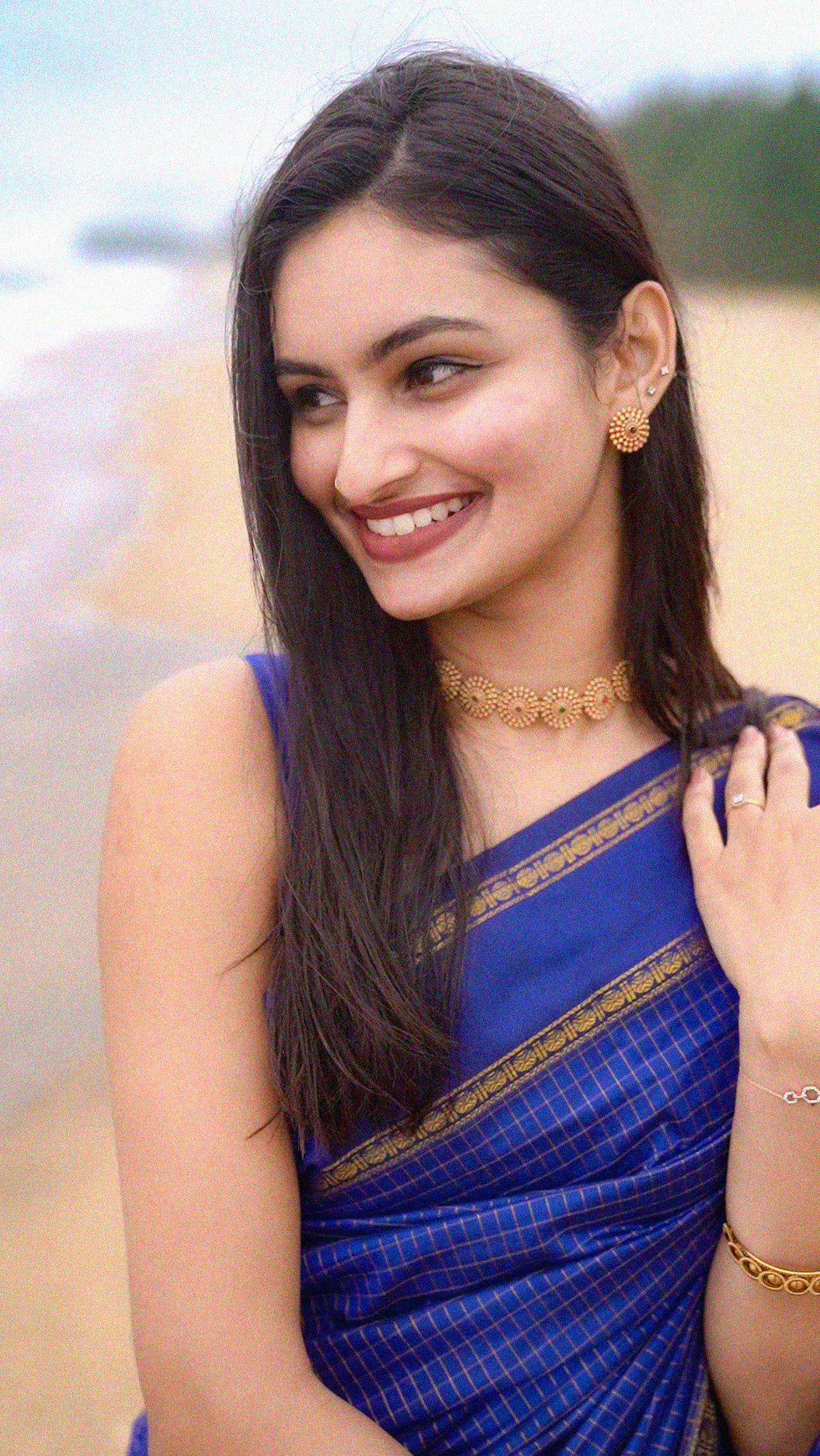 Arani silk cotton saree with checks