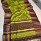 Semi Banarasi katan silk saree with fine weavings