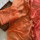 Beautiful kota doria saree with white buti weaving and scalloped border