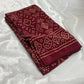 Crepe silk saree with bandhini prints