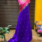 Gorgeous premium semi silk saree with mango woven contrast border