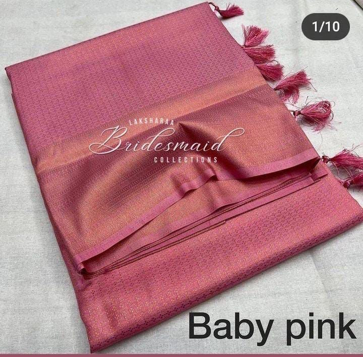 Soft kubera soft silk with copper zari