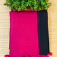 Pure mul cotton saree Black and Pink