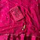 Pure georgette viscous saree with rich satin border and tiny flower buttas
