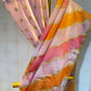 Semi katan organza saree with rangkot pattern