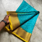 Beautiful semi Banarasi georgette saree with buttis all over and contrast border
