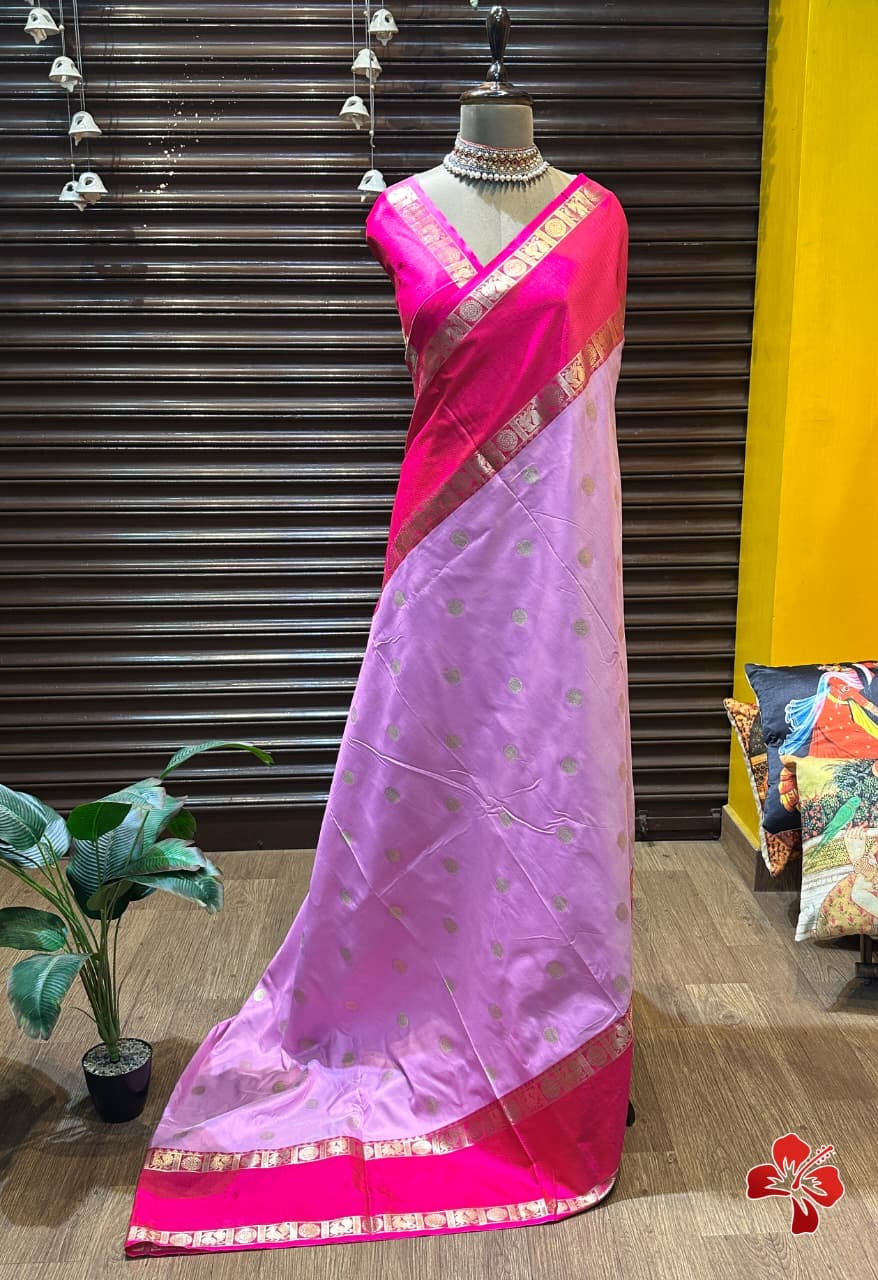 Soft semi silk saree - coin chakra