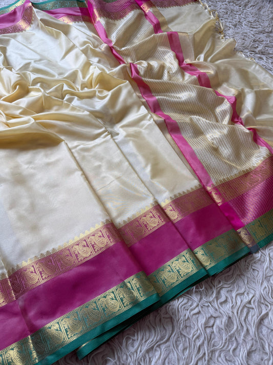 Beautiful semi gadwal Banarasi silk saree