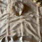 Viscous georgette with satin borders and round sequins buttas
