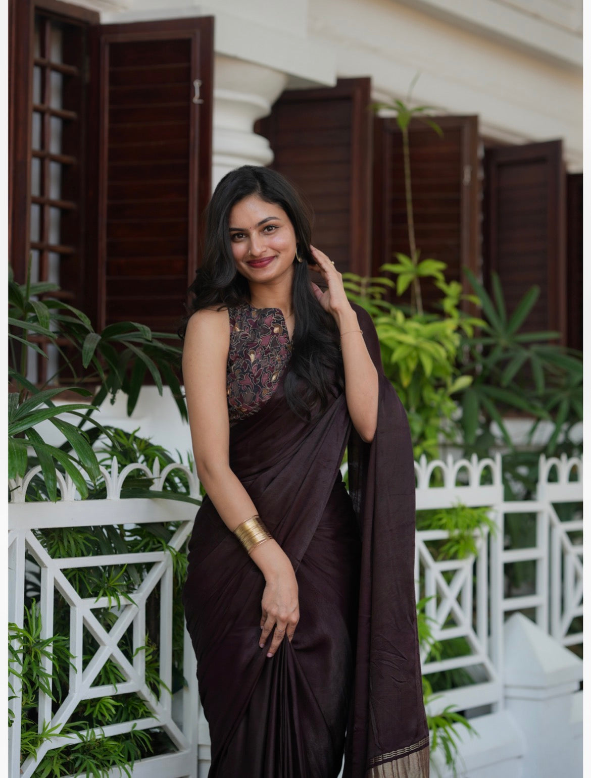 Beautiful Plain Modal silk saree with tissue pallu (Prebooking)