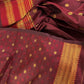 Soft semi silk saree with chakra buttis - maroon