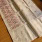Pure organza silk saree with minakari embroidery
