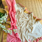 Soft Mul Cotton saree - big baby Pink border