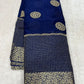 Pure chinon silk saree with daman work!