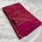 Crepe silk saree with bandhini prints