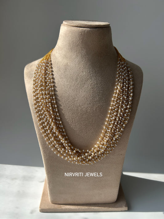 Premium 15 layer pearl necklace