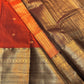 Beautiful premium rust orange semi silk saree