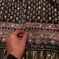 Pure Handblock ajrakh print mirror work modal silk saree (Prebooking 35 days)