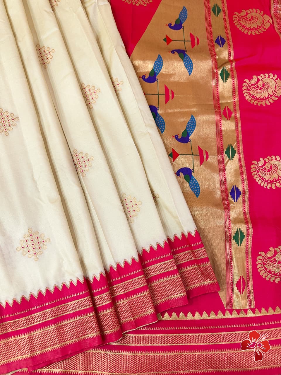 Soft semi silk saree - kolam