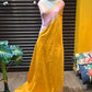 Semi kanchi silk saree with contrast border