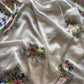 Soft georgette satin floral printed saree