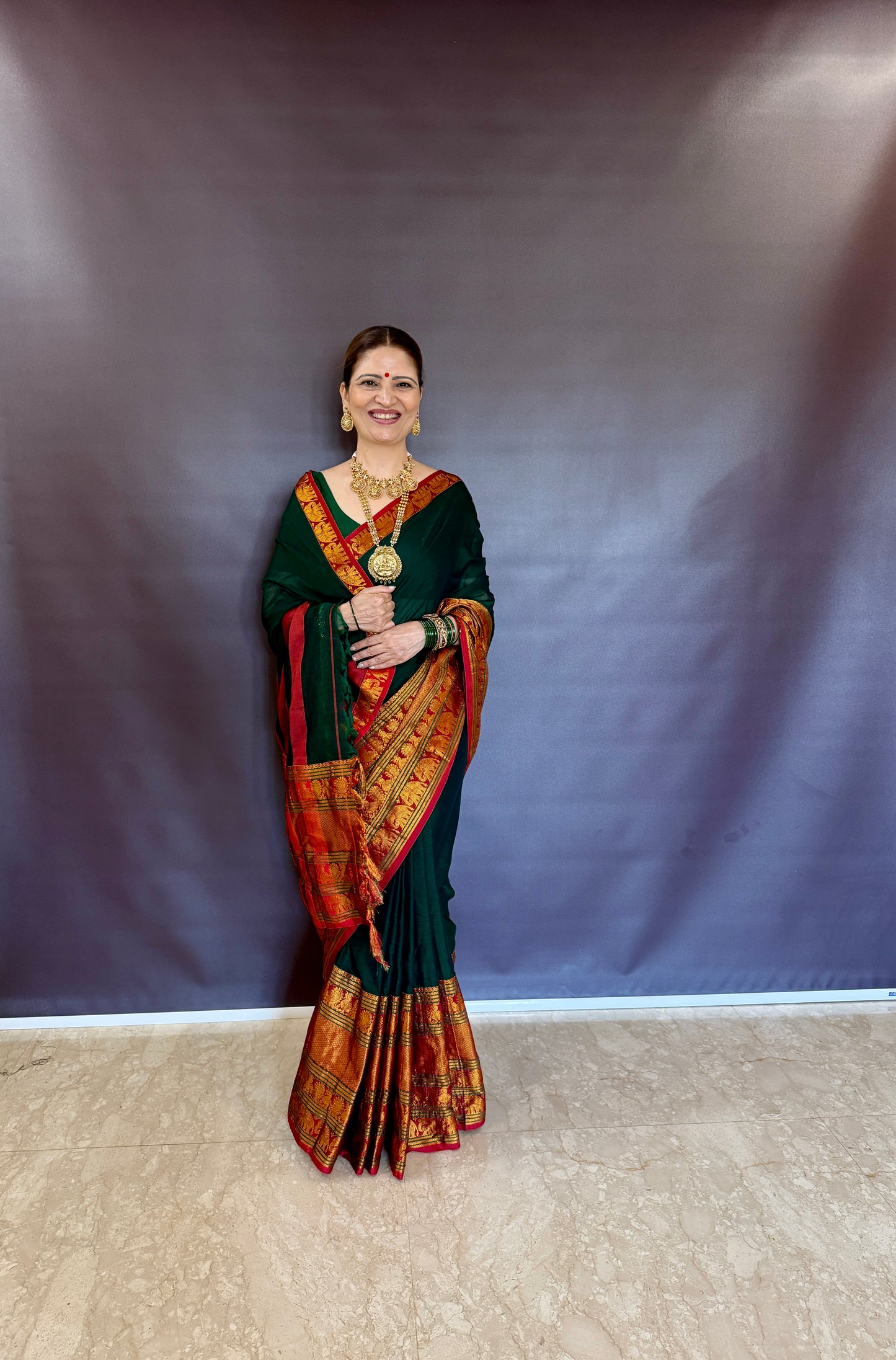 Aranya handwoven big border Narayanpet cotton sarees