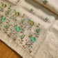 Pure organza silk saree with minakari embroidery
