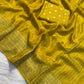Soft viscous crepe silk saree with gotta border