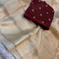 Beautiful soft viscous Russian silk saree with satin border (Prebooking)
