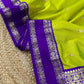 Beautiful semi kanjivaram soft silk saree - green purple