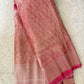 Beautiful soft Banarasi brocade crepe silk sarees in pastels