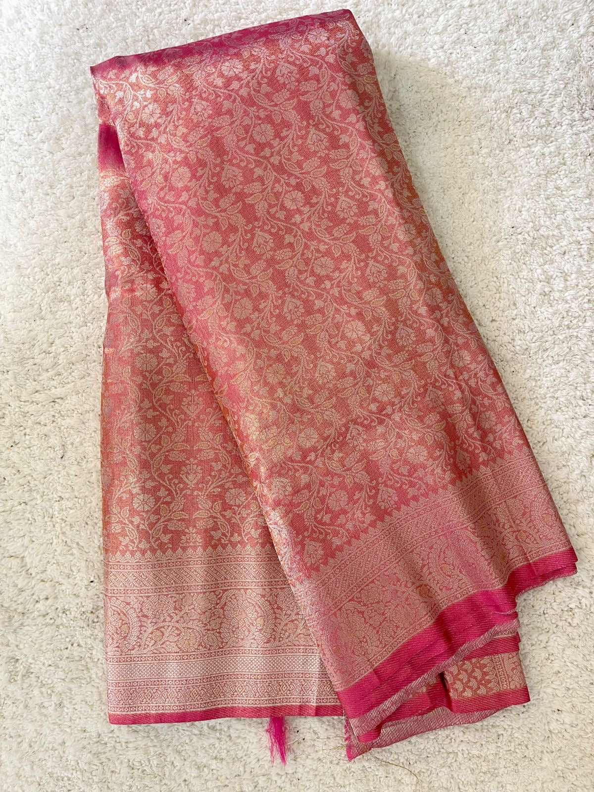 Beautiful soft Banarasi brocade crepe silk sarees in pastels