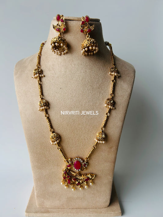 Ruby Grace Peacock long Necklace