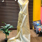 Semi tussar silk with zari border - ecg