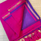 Pure mul cotton saree half pink purple