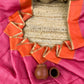 Beautiful semi matka saree with small zari weavings in body and contrast border
