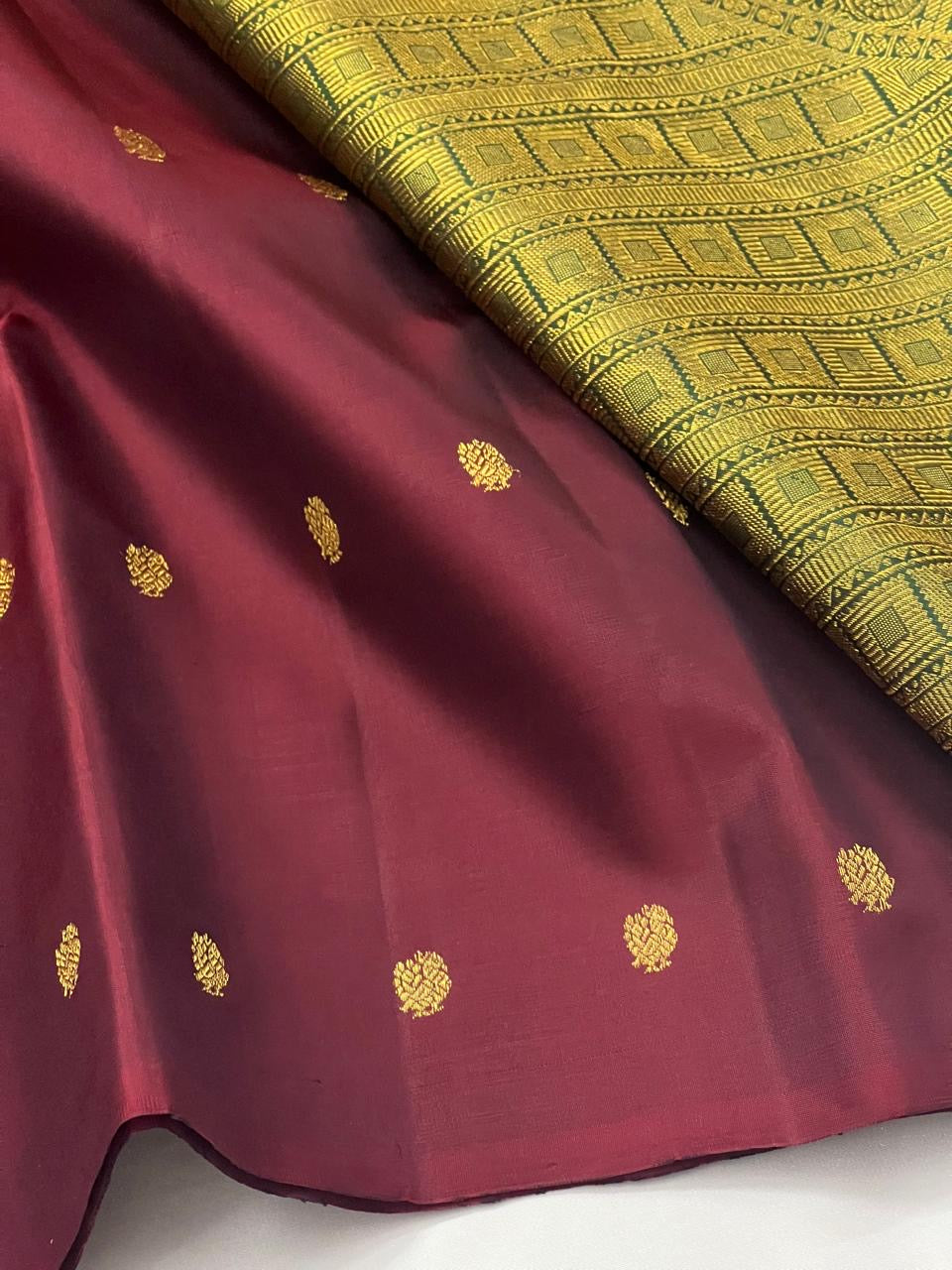 Nayanthara inspired Pure Kanchipuram silk saree with 2gm zari small buttas - Prebooking (30-45 days)